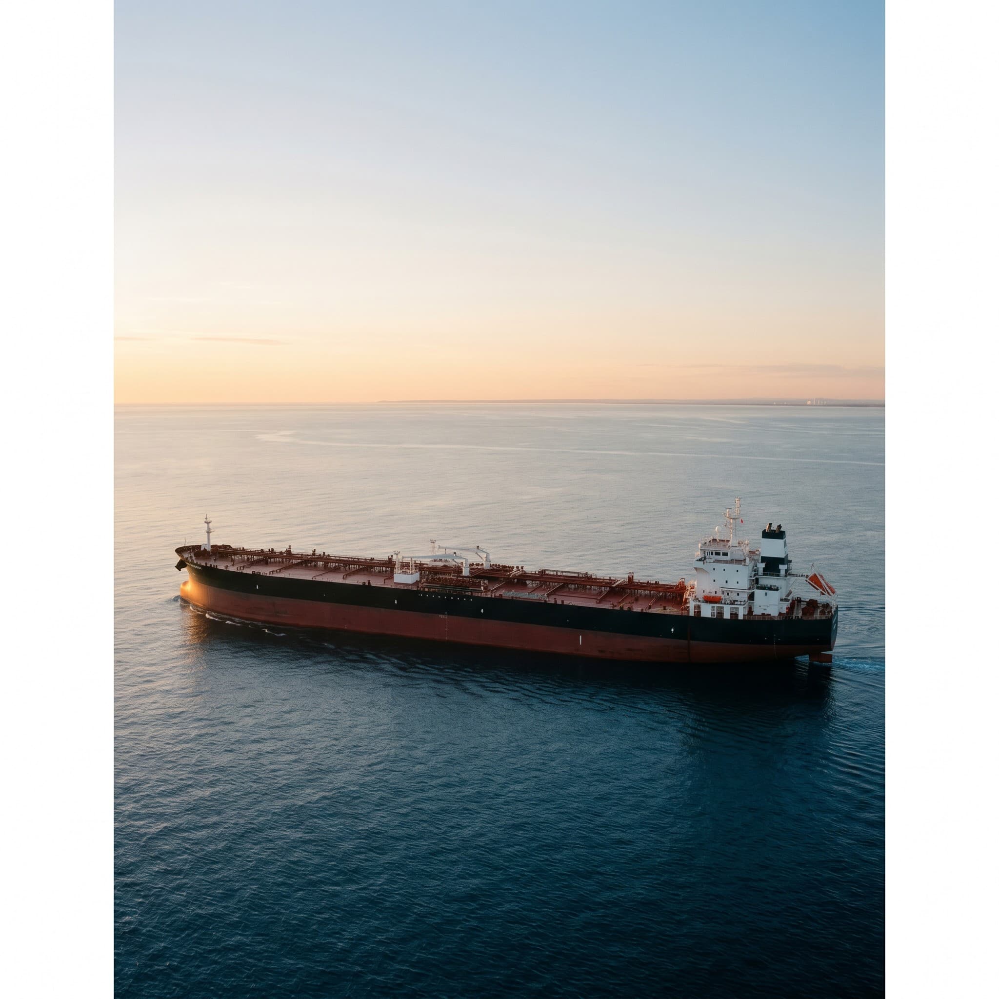 Tanker underway at sea